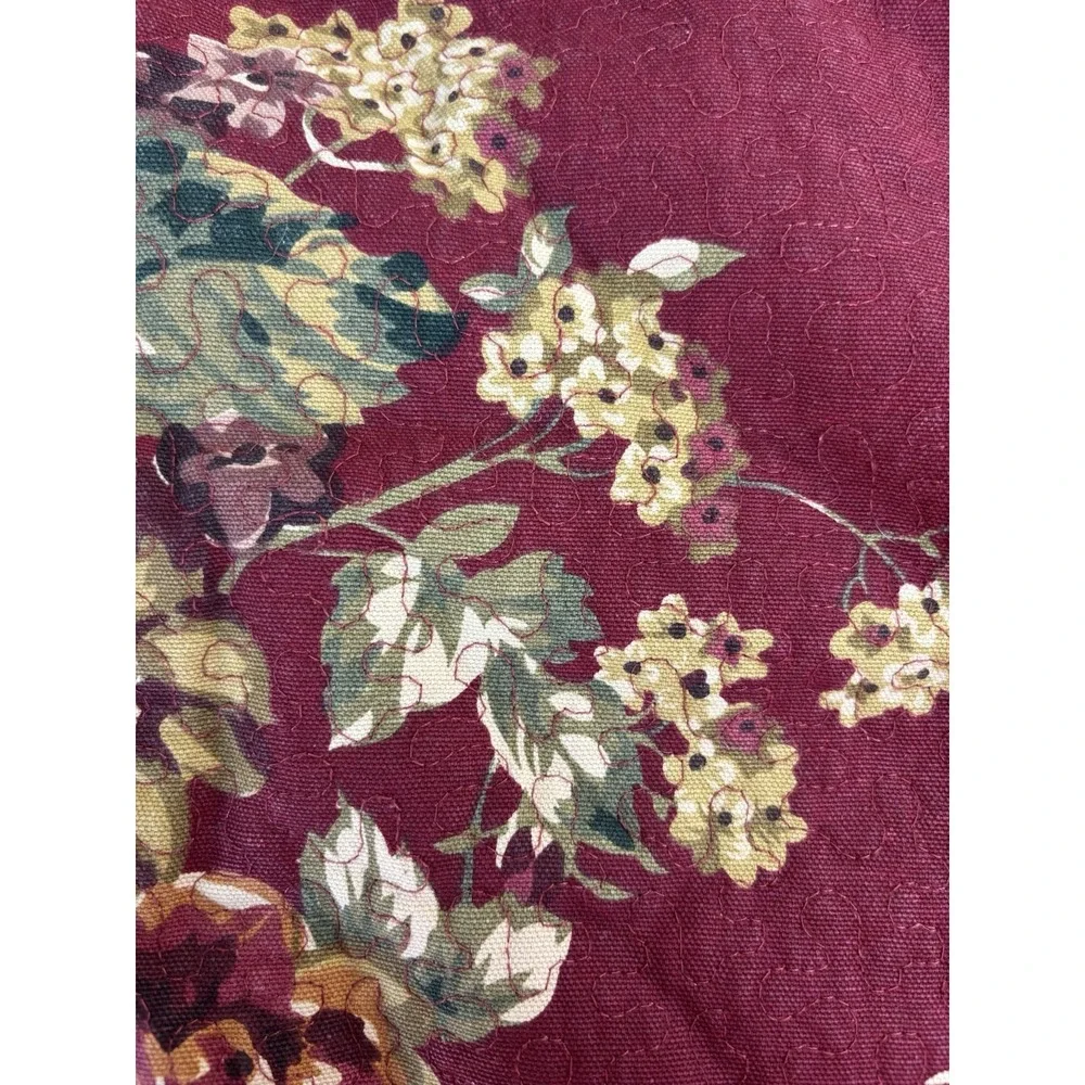 Pillow Sham Floral Home Trends Burgundy Floral Cottage Roses Standard Pillow‎